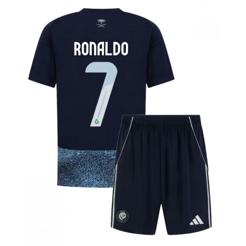 Maglia Calcio Al-Nassr Cristiano Ronaldo #7 Seconda Divisa Bambino 2025-26 Manica Corta (+ pantaloncini)